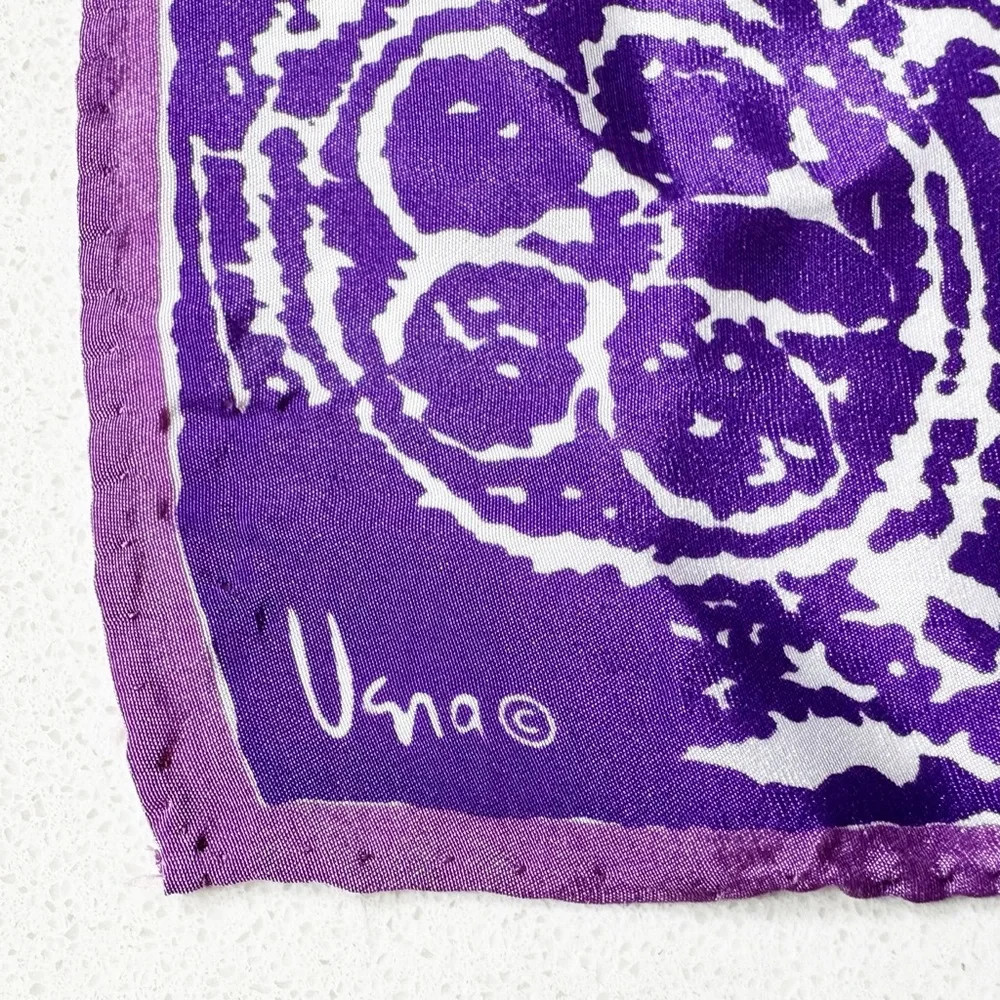 Vera Purple Patterned Scarf - Picture 5 of 12